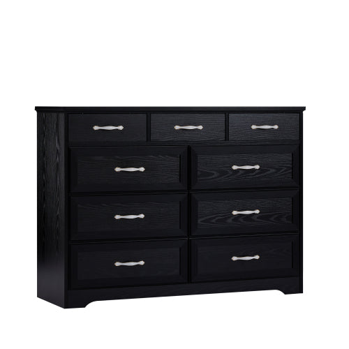 AENKYO Modern Dresser in Farmhouse Style with 9 Storage Drawers, Long AENKYO Modern Dresser in Farmhouse Style with 9 Storage Drawers, Long